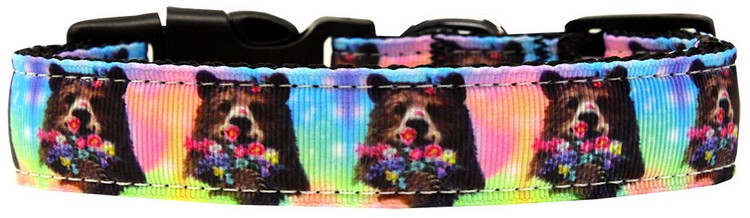 Pretty Baby Momma Bears Nylon Dog Collar Medium